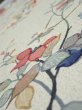 Photo4: 3E01z50  Japanese Kimono Silk  FABRIC Flower Off-white 41.7x14.8 (4)