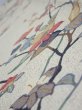 Photo4: 3E04z60  Japanese Kimono Silk  FABRIC Flower Off-white 44.5x14.6 (4)