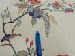 Photo6: 3E04z60  Japanese Kimono Silk  FABRIC Flower Off-white 44.5x14.6 (6)