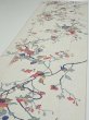 Photo3: 3E05z80  Japanese Kimono Silk  FABRIC Flower Off-white 65.4x14.6 (3)