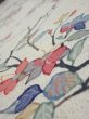 Photo4: 3E05z80  Japanese Kimono Silk  FABRIC Flower Off-white 65.4x14.6 (4)