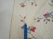 Photo6: 3E05z80  Japanese Kimono Silk  FABRIC Flower Off-white 65.4x14.6 (6)