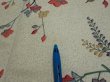 Photo8: 3E05z80  Japanese Kimono Silk  FABRIC Flower Off-white 65.4x14.6 (8)