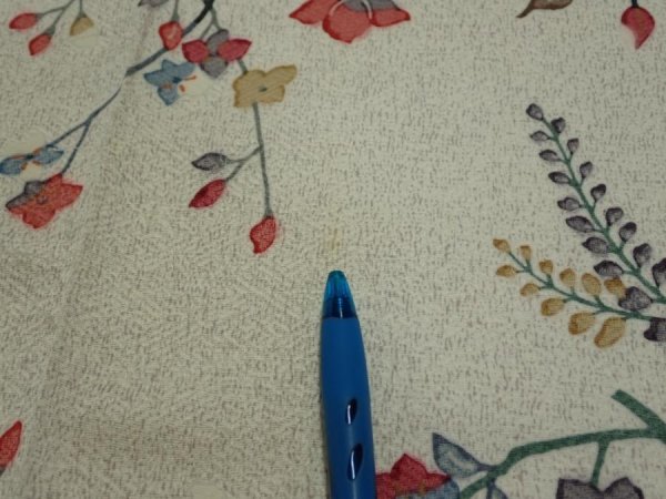 Photo8: 3E05z80  Japanese Kimono Silk  FABRIC Flower Off-white 65.4x14.6 (8)