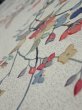 Photo5: 3E06z40  Japanese Kimono Silk  FABRIC Flower Off-white 58.7x7.5 (5)