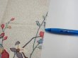 Photo6: 3E08z40  Japanese Kimono Silk  FABRIC Flower Off-white 63.0x7.1 (6)