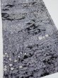 Photo2: 3E01z60  Japanese Kimono Silk  FABRIC Garden Black 41.3x14.2 (2)