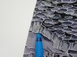 Photo6: 3E05z90  Japanese Kimono Silk  FABRIC Garden Black 64.2x14.2 (6)