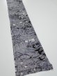 Photo2: 3E06z50  Japanese Kimono Silk  FABRIC Garden Black 58.3x7.5 (2)