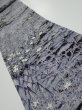 Photo1: 3E08z60  Japanese Kimono Silk  FABRIC Garden Black 79.9x6.7 (1)