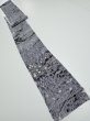 Photo2: 3E08z60  Japanese Kimono Silk  FABRIC Garden Black 79.9x6.7 (2)