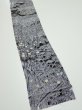 Photo3: 3E08z60  Japanese Kimono Silk  FABRIC Garden Black 79.9x6.7 (3)