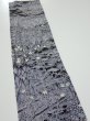 Photo5: 3E09z30  Japanese Kimono Silk  FABRIC Garden Black 35.0x6.7 (5)