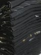 Photo1: 6GHB4z14  Japanese Kimono Silk BLACK HAORI 25pcs FREE SHIPPING (1)
