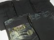 Photo2: 6GHB4z14  Japanese Kimono Silk BLACK HAORI 25pcs FREE SHIPPING (2)
