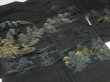 Photo4: 6GHB4z14  Japanese Kimono Silk BLACK HAORI 25pcs FREE SHIPPING (4)