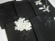 Photo5: 6GHB4z14  Japanese Kimono Silk BLACK HAORI 25pcs FREE SHIPPING (5)