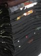 Photo1: 6GHB5z14  Japanese Kimono Silk BLACK HAORI 25pcs FREE SHIPPING (1)