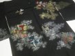 Photo4: 6GHB5z14  Japanese Kimono Silk BLACK HAORI 25pcs FREE SHIPPING (4)