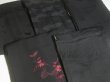 Photo7: 6GHB5z14  Japanese Kimono Silk BLACK HAORI 25pcs FREE SHIPPING (7)