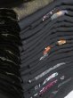 Photo1: 6GHB6z14  Japanese Kimono Silk BLACK HAORI 25pcs FREE SHIPPING (1)