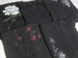 Photo6: 6GHB6z14  Japanese Kimono Silk BLACK HAORI 25pcs FREE SHIPPING (6)