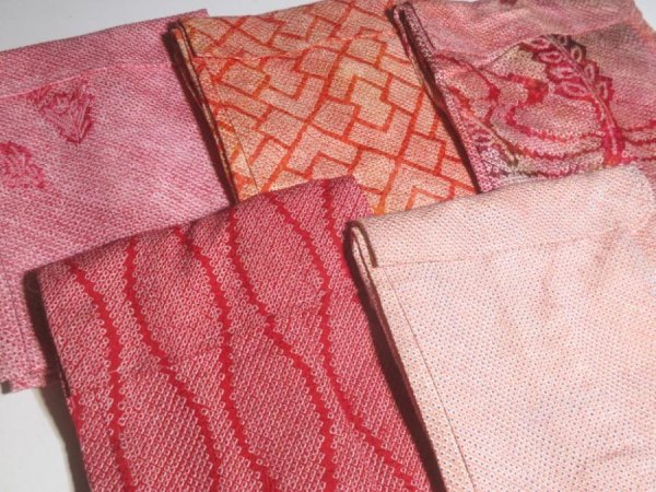 Photo2: 6SHG1z12  Japanese Kimono Silk SHIBORI HAORI 20pcs FREE SHIPPING (2)