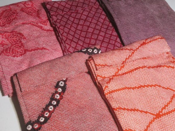 Photo3: 6SHG1z12  Japanese Kimono Silk SHIBORI HAORI 20pcs FREE SHIPPING (3)