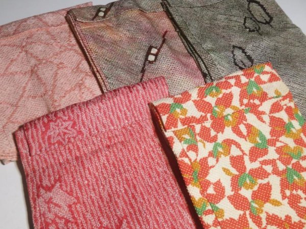 Photo2: 6SHG2z12  Japanese Kimono Silk SHIBORI HAORI 20pcs FREE SHIPPING (2)