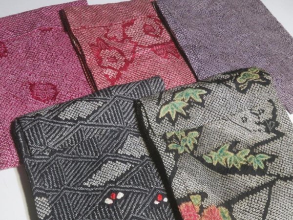 Photo4: 6SHG2z12  Japanese Kimono Silk SHIBORI HAORI 20pcs FREE SHIPPING (4)