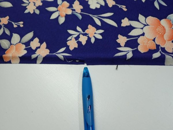 Photo6: 3E01z60  Japanese Kimono Silk  FABRIC Flower  45.7x14.4 (6)