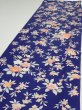 Photo3: 3E03z90  Japanese Kimono Silk  FABRIC Flower  65.4x14.4 (3)