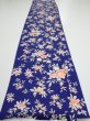 Photo5: 3E04z90  Japanese Kimono Silk  FABRIC Flower  65.4x14.4 (5)