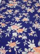 Photo1: 3E05z90  Japanese Kimono Silk  FABRIC Flower  65.4x14.4 (1)