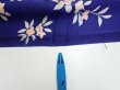 Photo6: 3E05z90  Japanese Kimono Silk  FABRIC Flower  65.4x14.4 (6)
