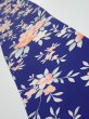 Photo1: 3E08z40  Japanese Kimono Silk  FABRIC Flower  58.7x7.1 (1)