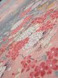 Photo4: 3E02z60  Japanese Kimono Silk  FABRIC Flowers Pink 44.1x14.6 (4)