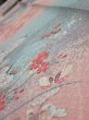 Photo4: 3E09z60  Japanese Kimono Silk  FABRIC Flowers Pink 84.3x7.3 (4)