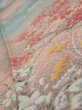 Photo5: 3E10z30  Japanese Kimono Silk  FABRIC Flowers Pink 37.8x7.3 (5)