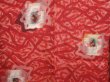 Photo3: 6622T02z400 Vintage Japanese Kimono Silk MEISEN HAORI Rose Dull red (3)