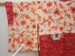 Photo8: 6622T02z400 Vintage Japanese Kimono Silk MEISEN HAORI Rose Dull red (8)