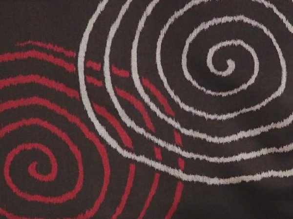 Photo4: 6622T03z440 Vintage Japanese Kimono Silk MEISEN HAORI  Black (4)