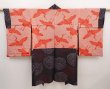 Photo8: 6622T03z440 Vintage Japanese Kimono Silk MEISEN HAORI  Black (8)