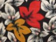 Photo4: 6622T05z470 Vintage Japanese Kimono Silk MEISEN HAORI Leaf Black (4)