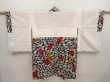 Photo6: 6622T05z470 Vintage Japanese Kimono Silk MEISEN HAORI Leaf Black (6)