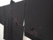 Photo2: 6622T06z540 Vintage Japanese Kimono Silk HAORI Grape Black (2)