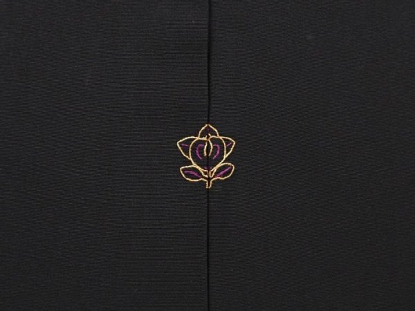 Photo5: 6622T06z540 Vintage Japanese Kimono Silk HAORI Grape Black (5)