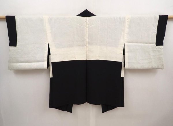 Photo8: 6622T06z540 Vintage Japanese Kimono Silk HAORI Grape Black (8)