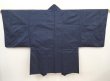 Photo2: 6622T07z520 Vintage Japanese Kimono Silk Men's Oshima HAORI Shunga Navy (2)