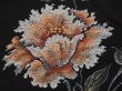 Photo4: 6622T08z530 Vintage Japanese Kimono Silk HAORI Flower Black (4)